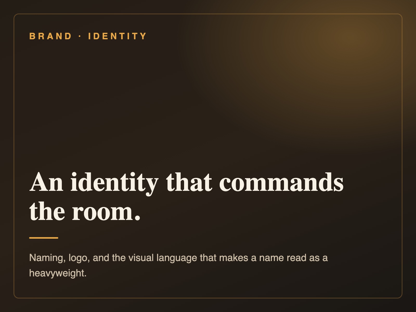 Brand and identity